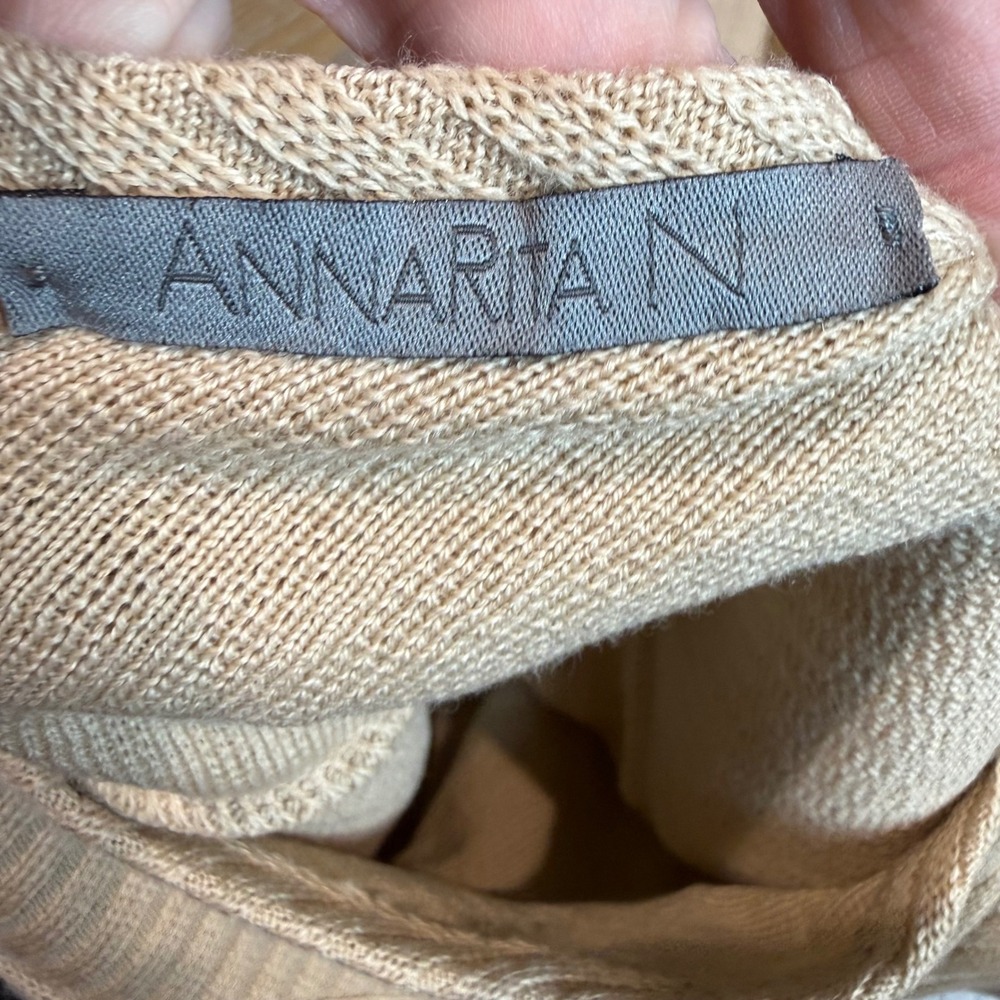 Annarita N Asymmetrical Sweater Merino Wool Cream‎ Size Small - Picture 4 of 7